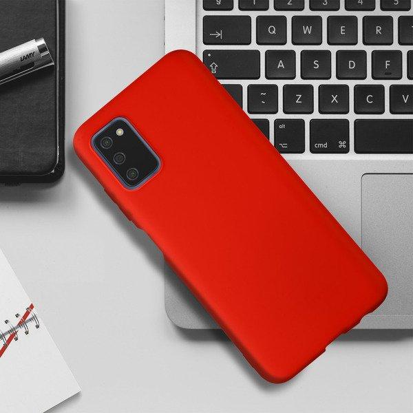 Avizar  Cover Galaxy A03s Silicone Rossa 