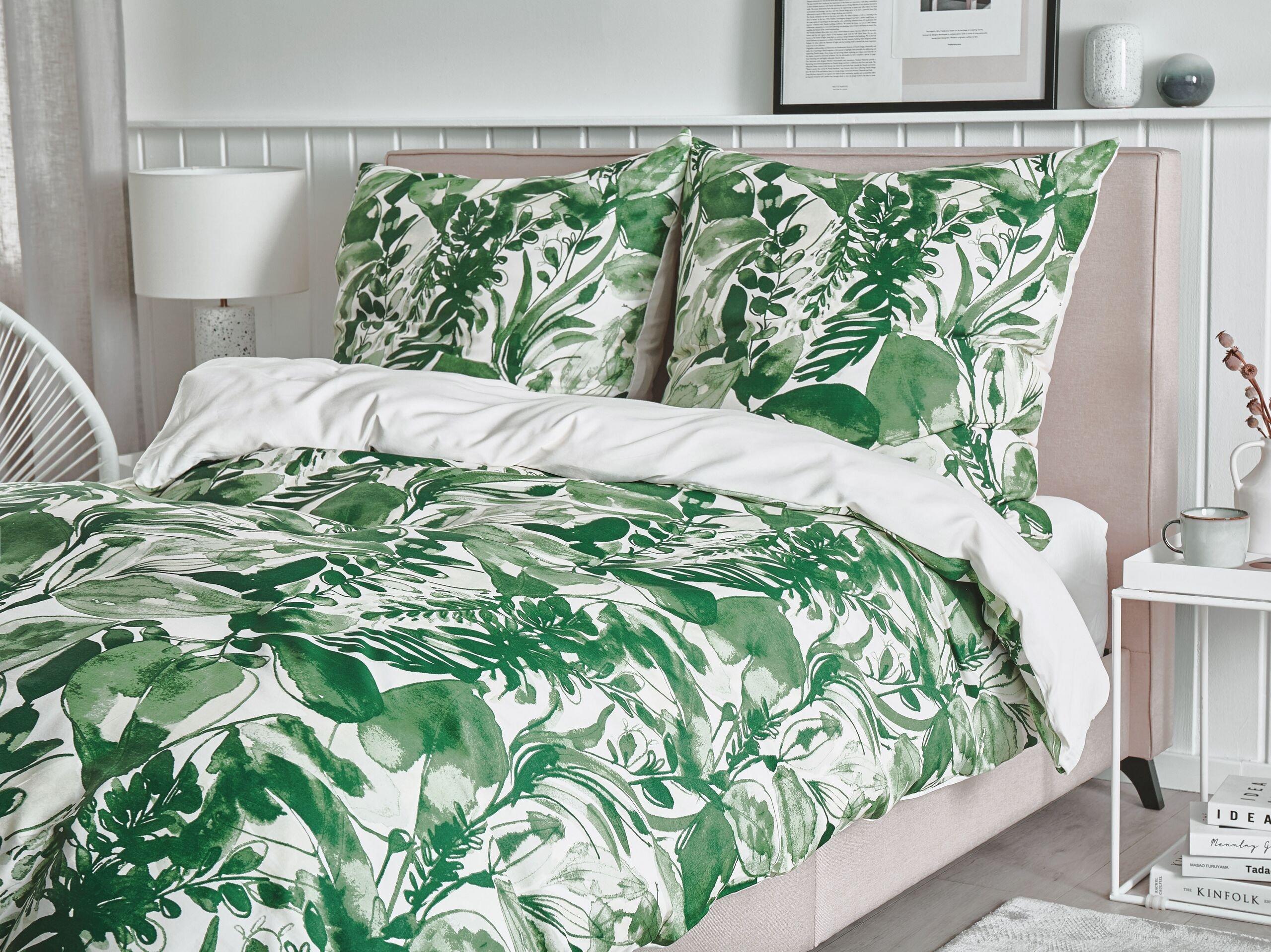 Beliani Modern GREENWOOD Housse de Couette en Satin de Coton  