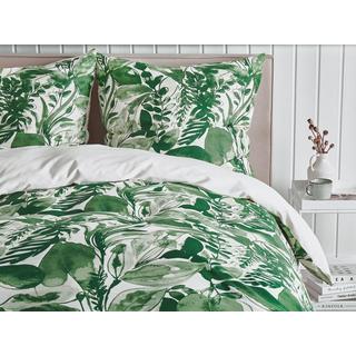 Beliani Modern GREENWOOD Housse de Couette en Satin de Coton  