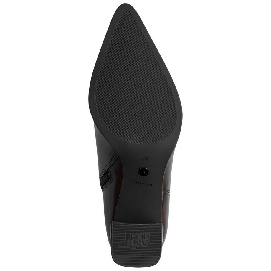 Tamaris Spitz zulaufende Stiefelette mit Blockabsatz  