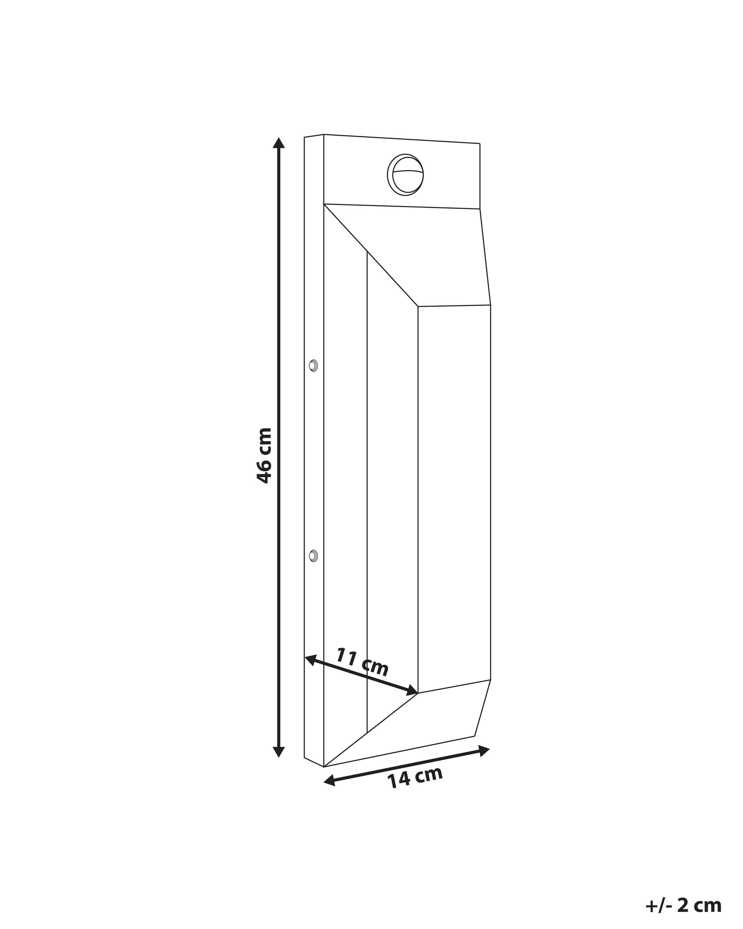 Beliani LED Aussenwandleuchte aus Eisen Modern MAWZA  