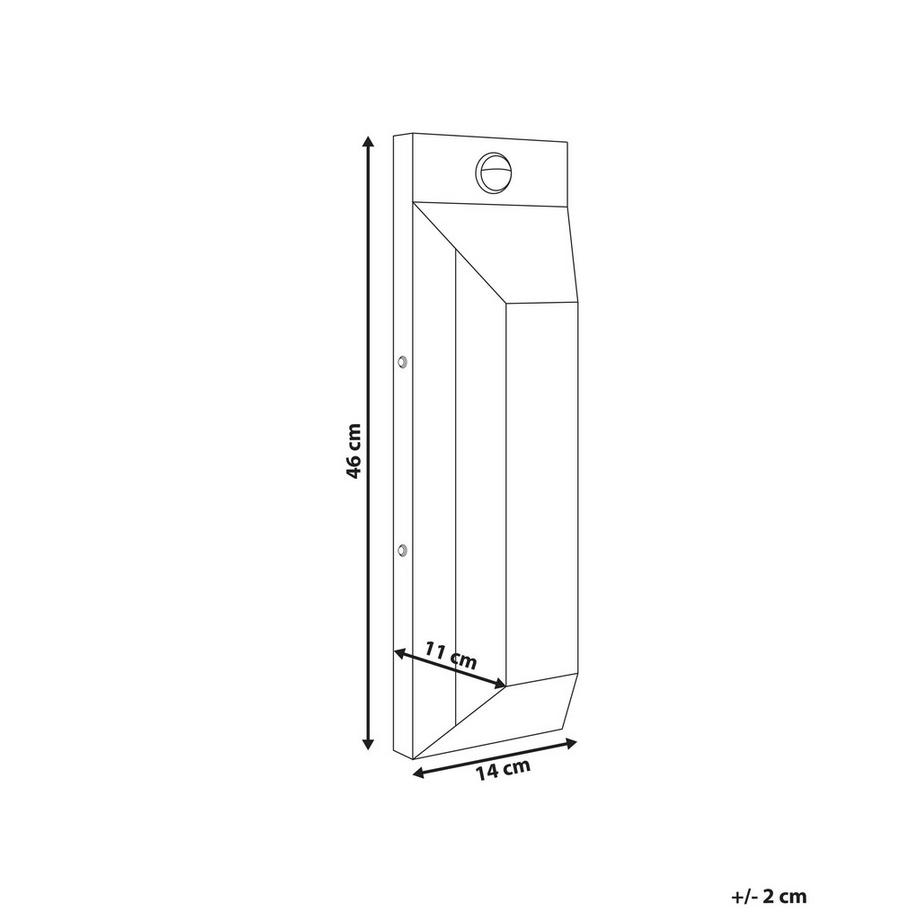 Beliani Applique a LED per esterni en Ferro Moderno MAWZA  