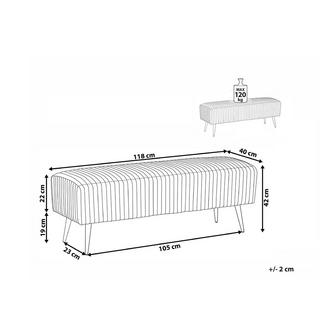 Beliani Banc en Velours Rétro PATERSON  