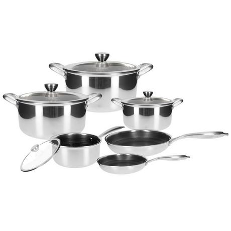 Cheffinger Set da cucina inox premium 10 pezzi  