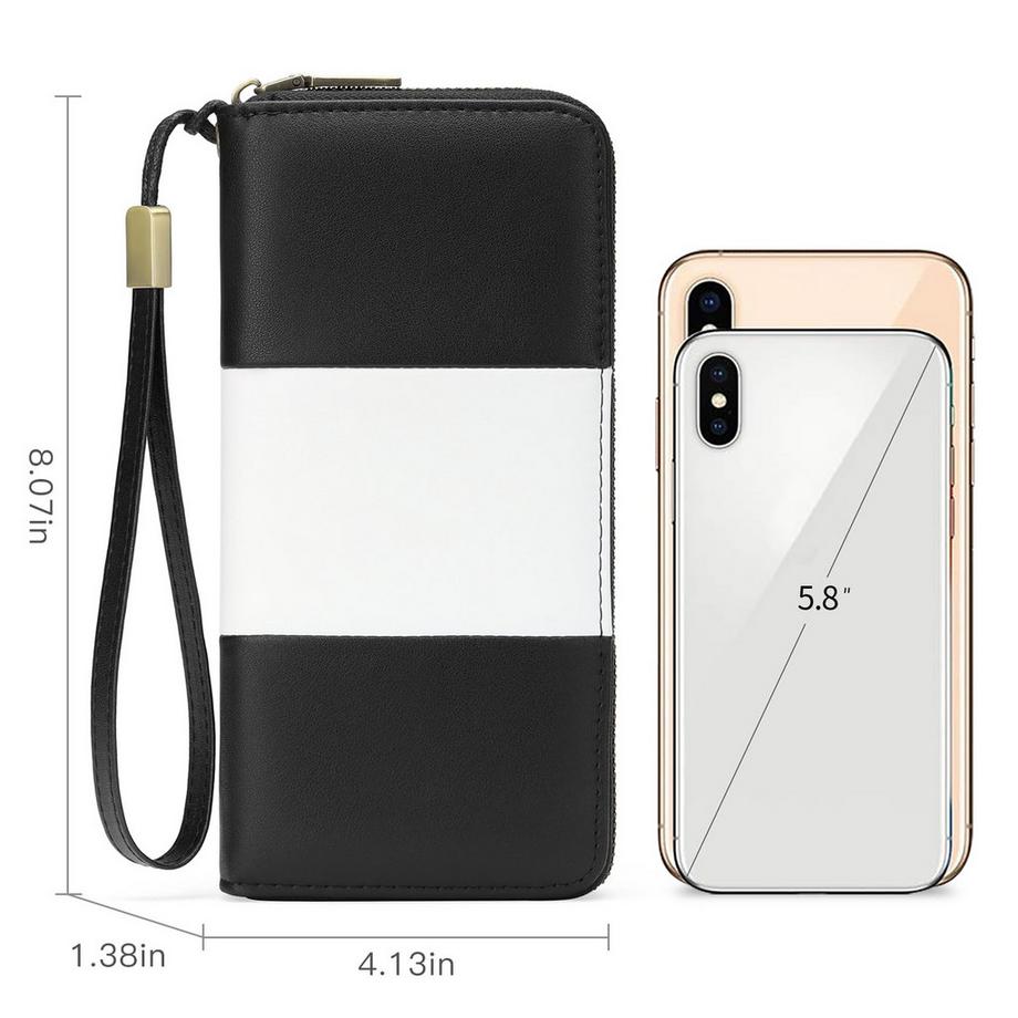Only-bags.store Kartenetui Brieftasche mit großer Kapazität RFID-blockierende Handy-Handgelenkstasche  