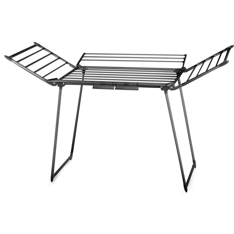 B2X  Etendoir pliable noir avec ligne de 22 mètres 