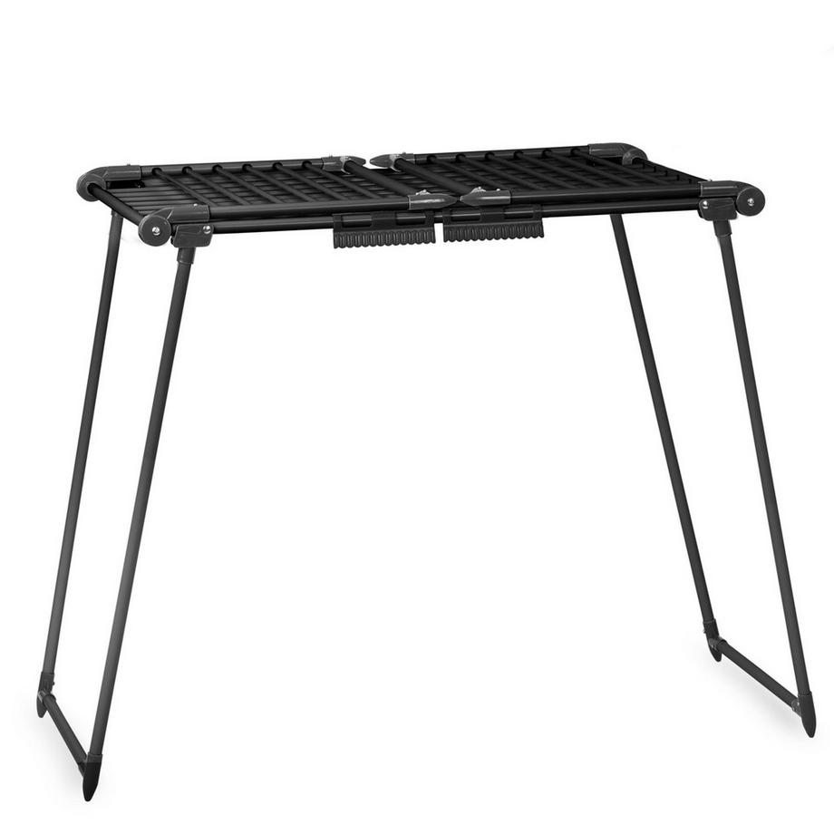 B2X  Etendoir pliable noir avec ligne de 22 mètres 