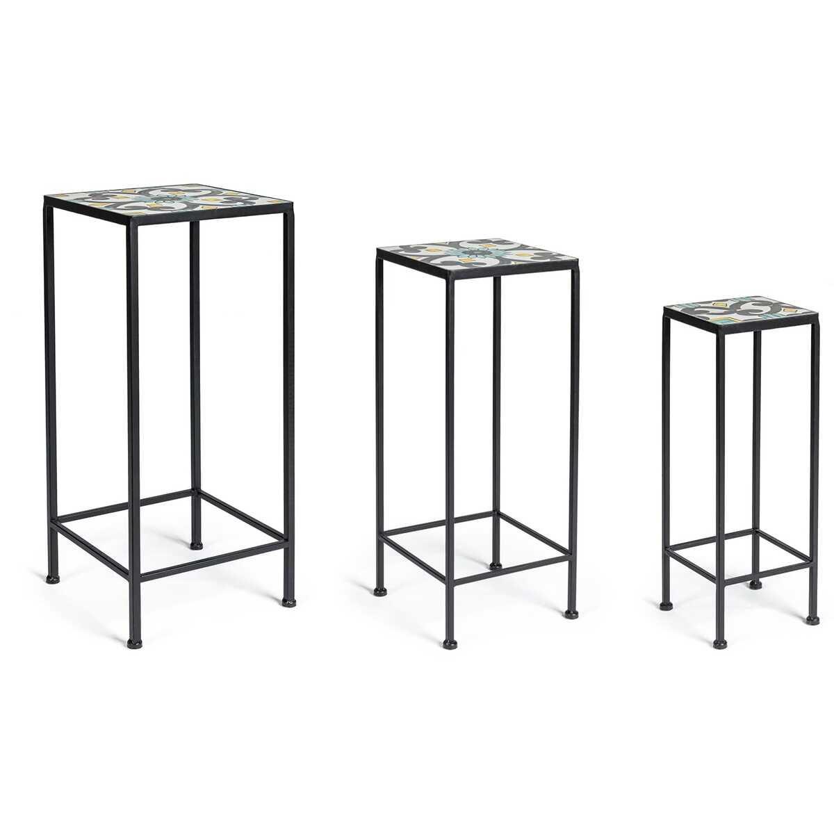 mutoni Jardin Table d&#039;appoint Positano carrée (set de 3)  