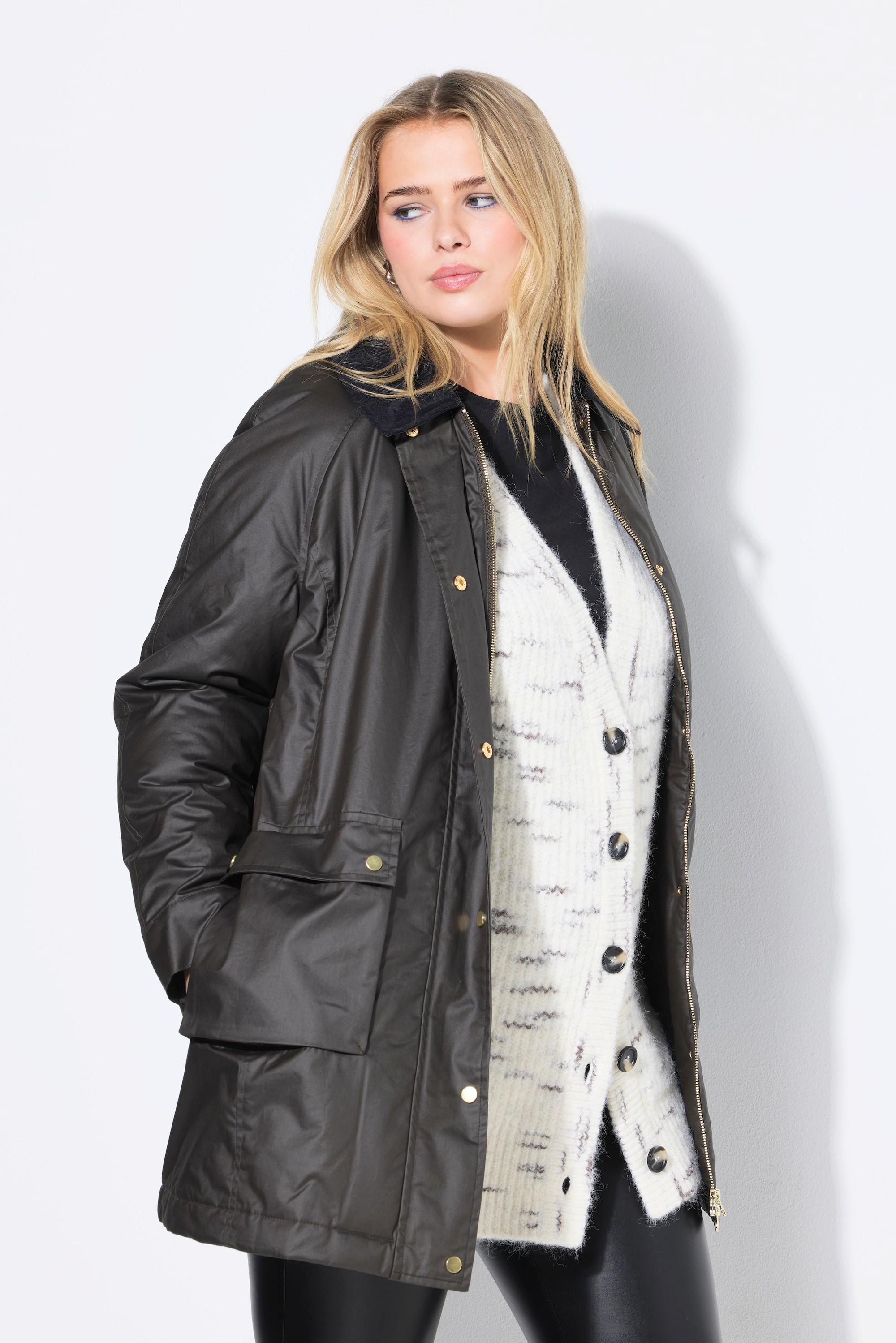 Studio Untold Giacca Spalmata Linea A Collo in Velluto a Coste Stile Britannico  