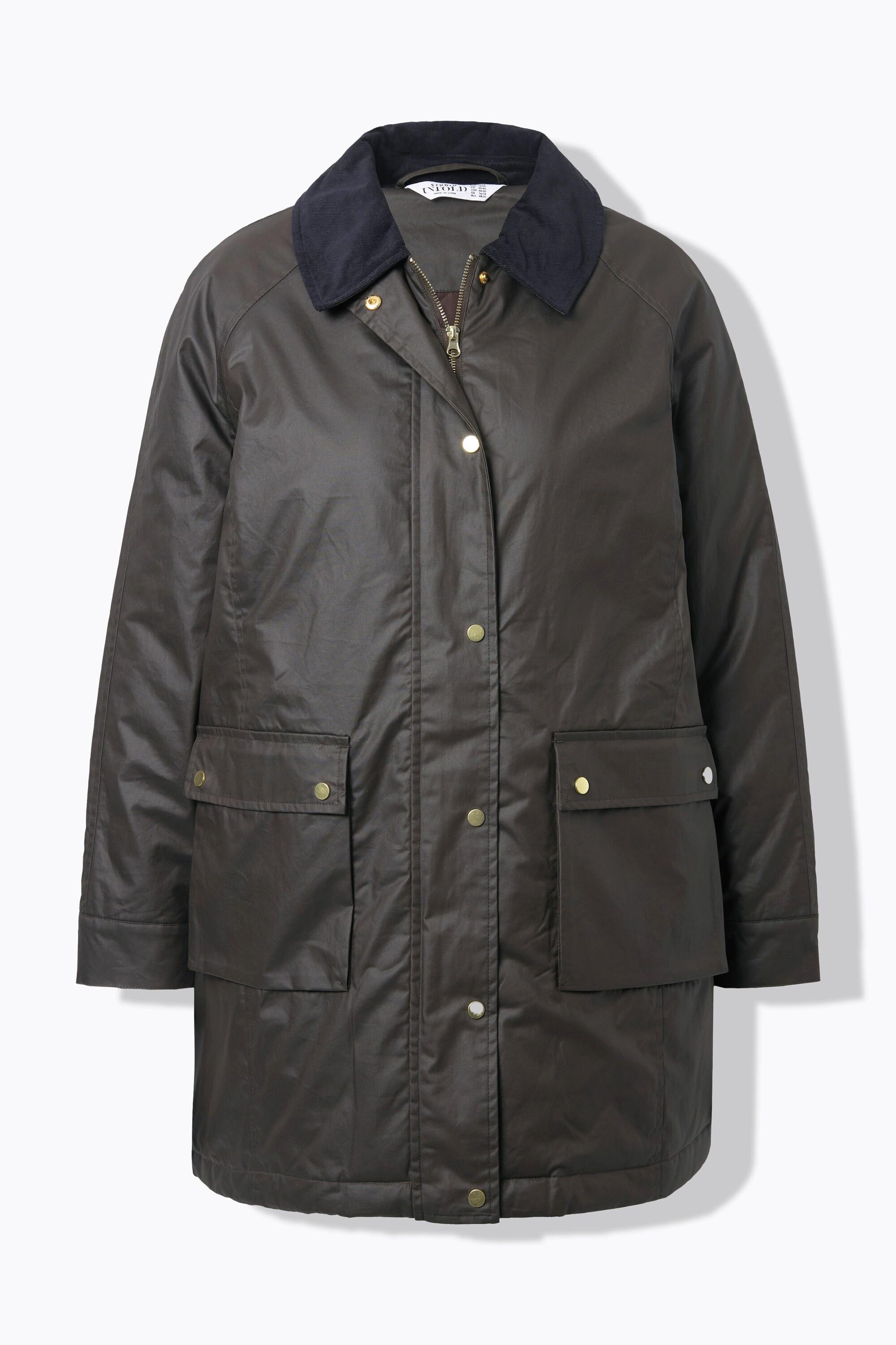 Studio Untold Giacca Spalmata Linea A Collo in Velluto a Coste Stile Britannico  