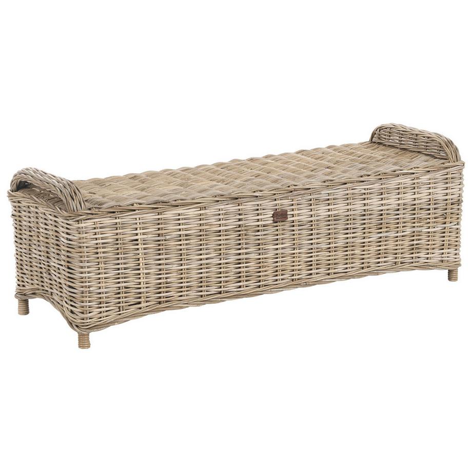 Beliani Garten Ottomane aus Rattan Boho SUSUA  