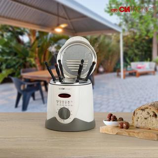 Clatronic  FFR 2916 Friggitrice e macchina per la fonduta 840 W Con regolazione manuale della temperatura Bianco 