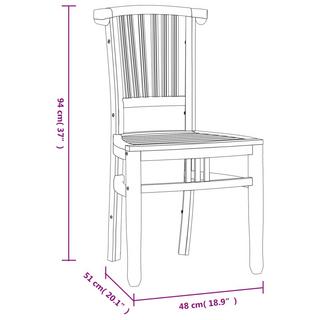 VidaXL Ensemble de salle à manger de jardin bois  