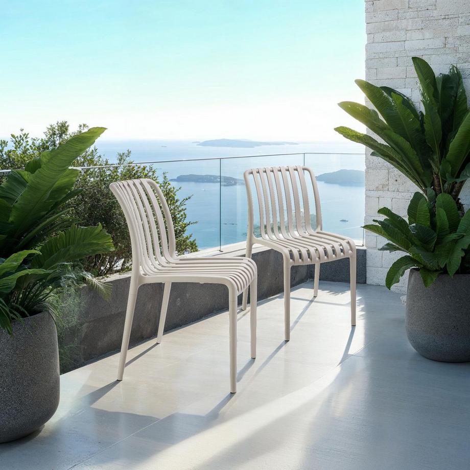 Tectake Sedie da giardino Alcudia Resistenti alle intemperie e ai raggi UV  