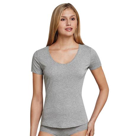 Schiesser Natural Beauty Maglia Maniche Corte Scollo a V  