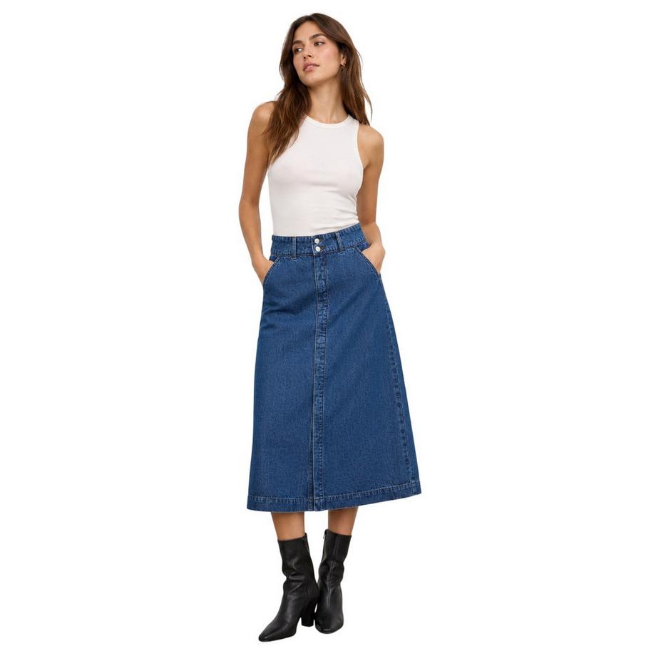 VERO MODA Gonna in Jeans A-Linea Midi  