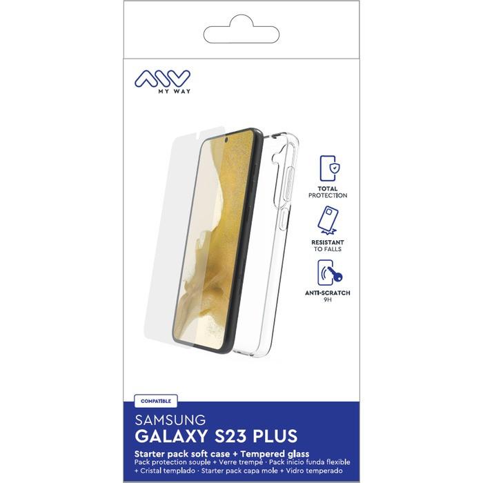 MYWAY  Coque + Verre pour Galaxy S23 Plus 