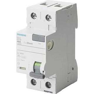 Siemens  Disjoncteur différentiel, 2 pôles, type A, entrée, 16 A, 10 ma, Un AC 230 V 