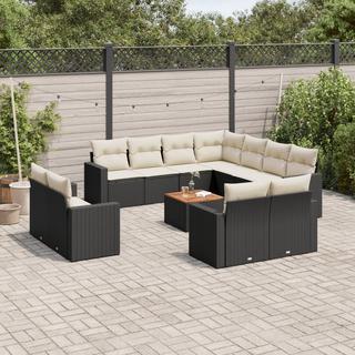 VidaXL Ensemble de canapés de jardin rotin synthétique  