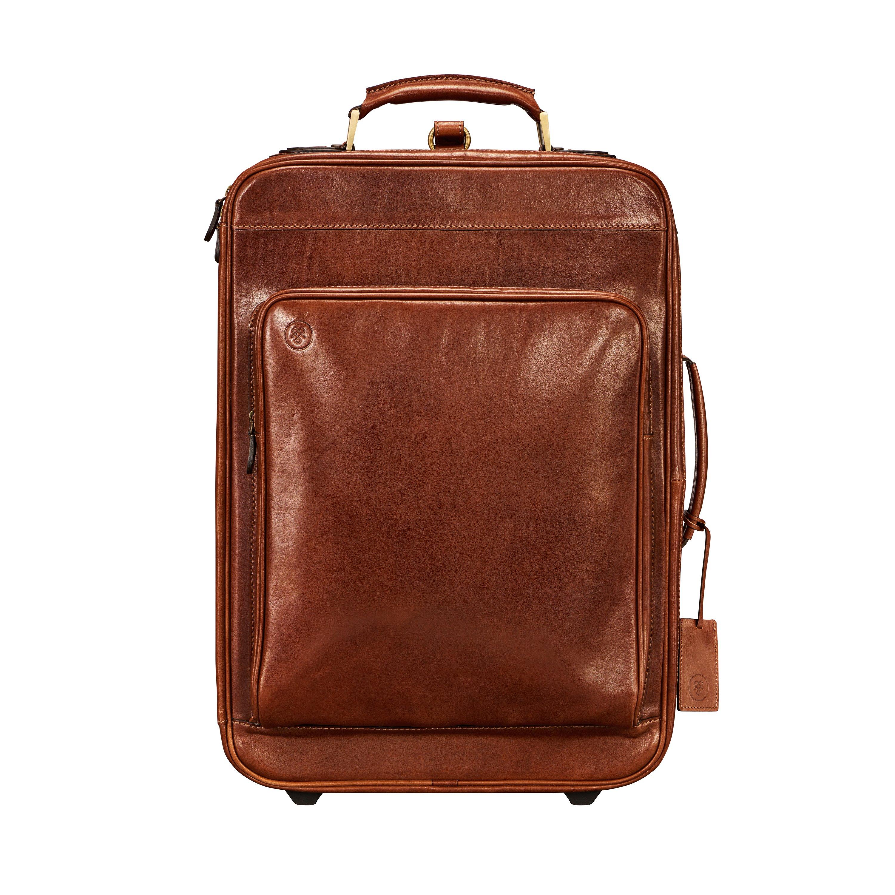 Maxwell Scott  Piazzale - Leder Trolley Reisetasche 