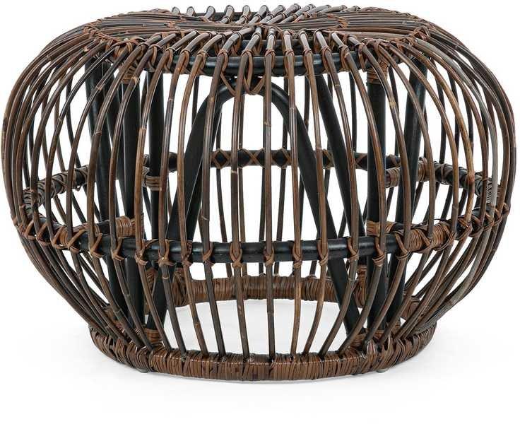 mutoni Table d'appoint de jardin Pouf Doradal croco  