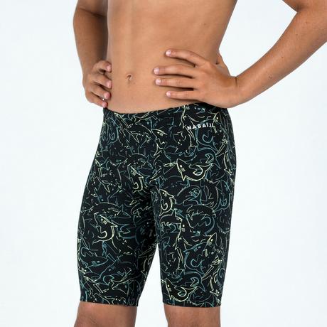 DECATHLON  Badehose Jammer Jungen Fitib Shark synthetik 