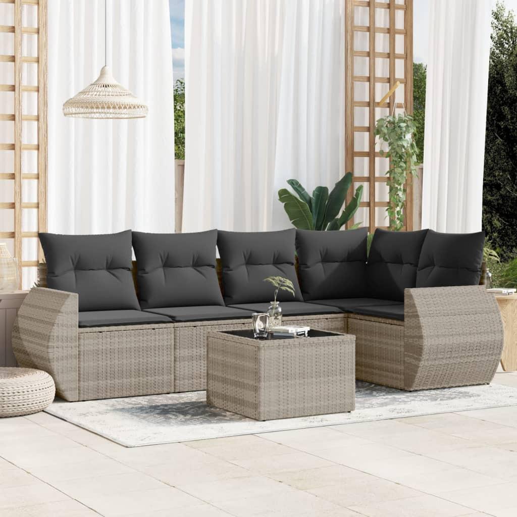 VidaXL set divano da giardino Polirattan  