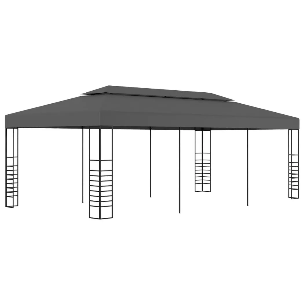 VidaXL - Gartenlaube gewebe, One Size, Grau