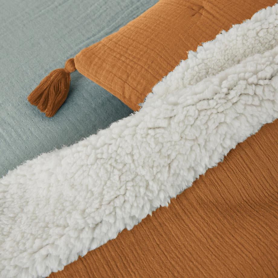 La Redoute Intérieurs Dessus de lit Kumla Polaire Teddy et Mousseline  