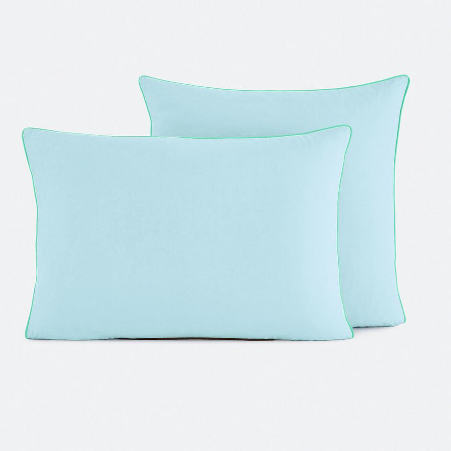 Taie d'oreiller unie en coton
