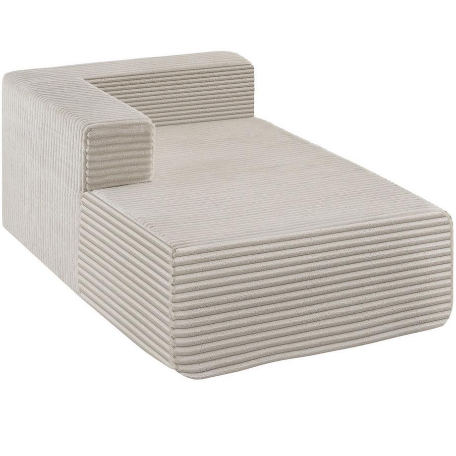 Tectake Divano Relax A forma di L, con rivestimento in velluto corduroy  