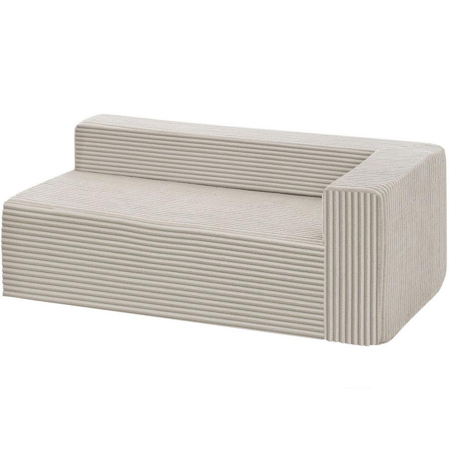 Tectake Divano Relax A forma di L, con rivestimento in velluto corduroy  
