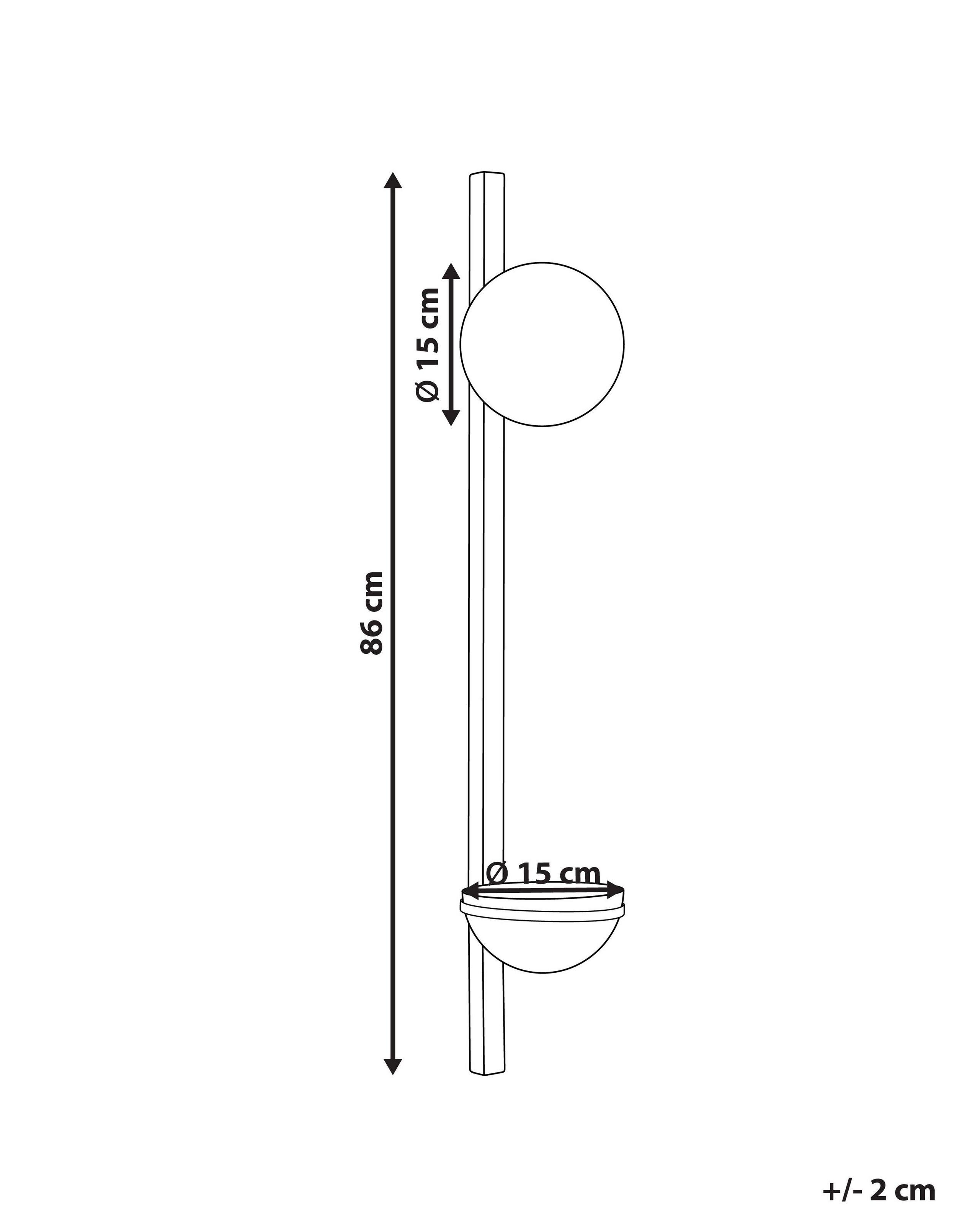 Beliani Wandlampe aus Glas Modern ISABELLA  