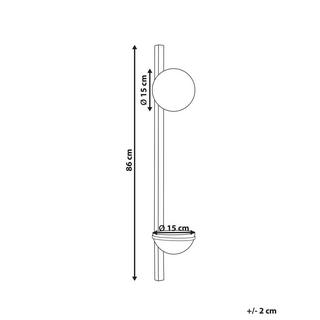 Beliani Lampe murale en Verre Moderne ISABELLA  