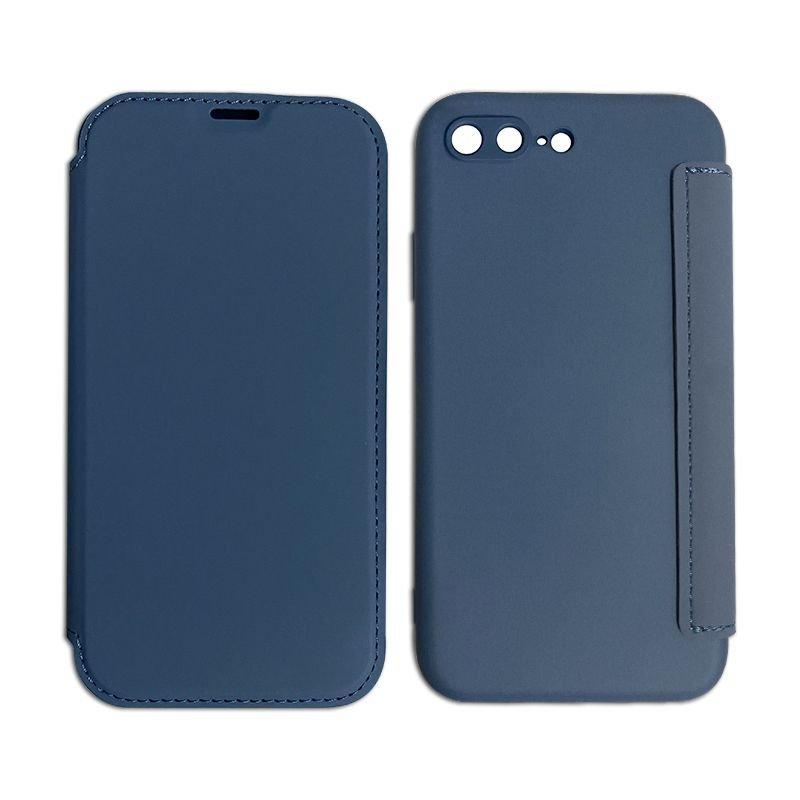 mobileup  FlipCase in Lederoptik iPhone 7 Plus / 8 Plus - Dark Blue 