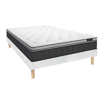 Ensemble sommier + matelas ressorts ensachés surmatelas intégré GAMIANI de DREAMEA