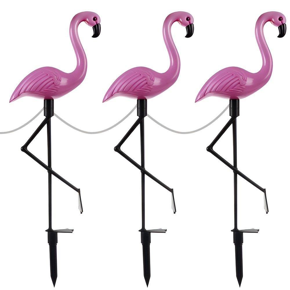 Northio Lampes de jardin alimentées par cellules solaires - Flamingo - 3 pcs  