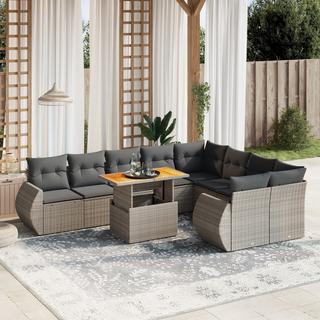 VidaXL set divano da giardino Polirattan  