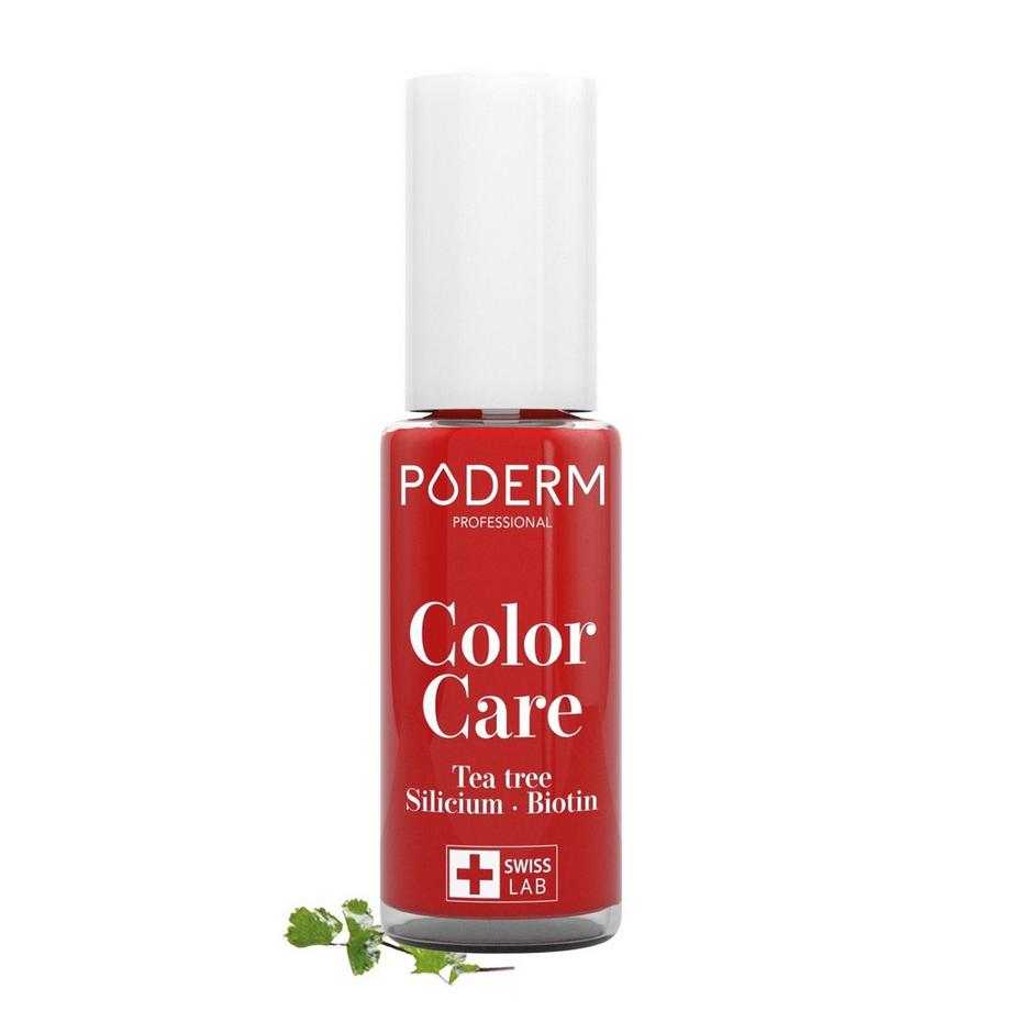 PODERM  Nagelpilz - Nagellack KRAFTVOLLES ROT Teebaum - Swiss Made 