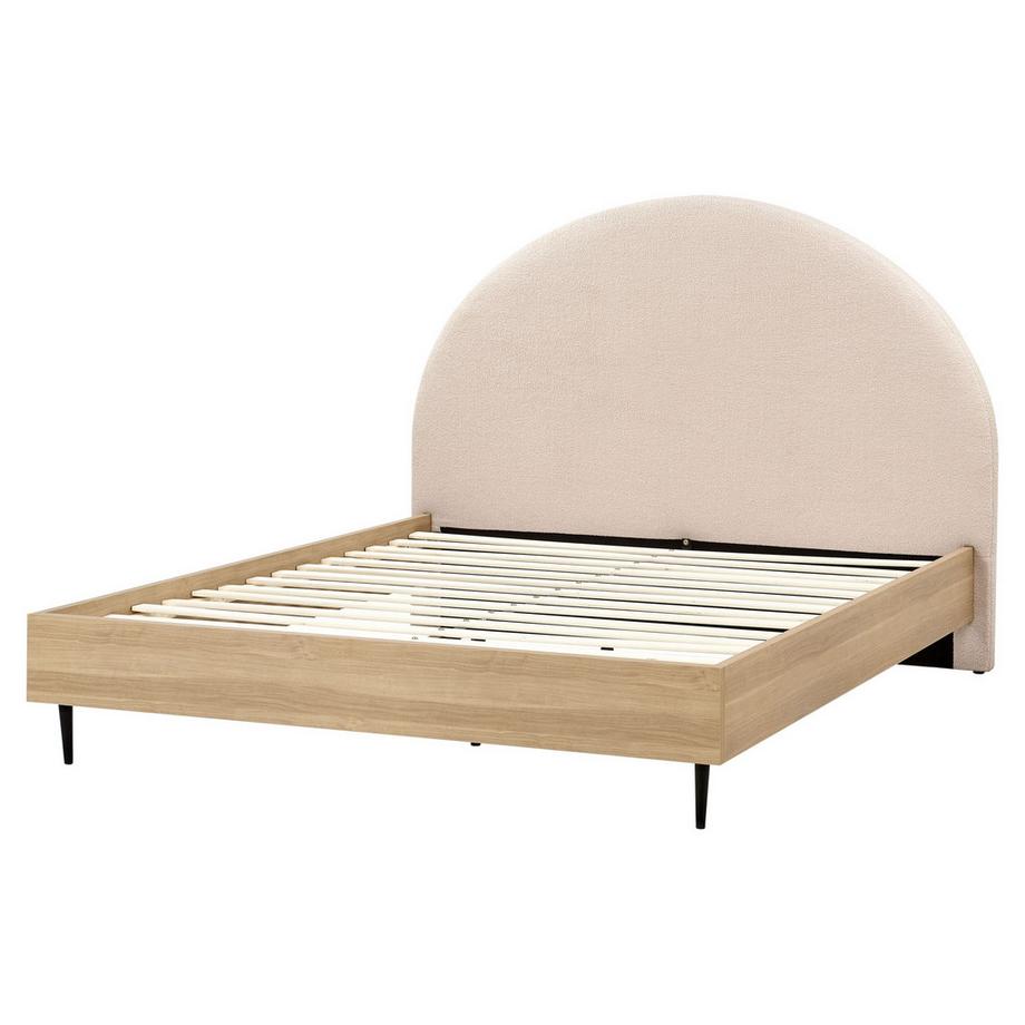 Beliani Letto en Bouclé Moderno MILLAY  