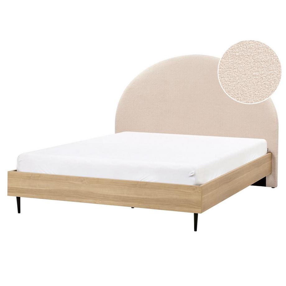 Beliani Letto en Bouclé Moderno MILLAY  