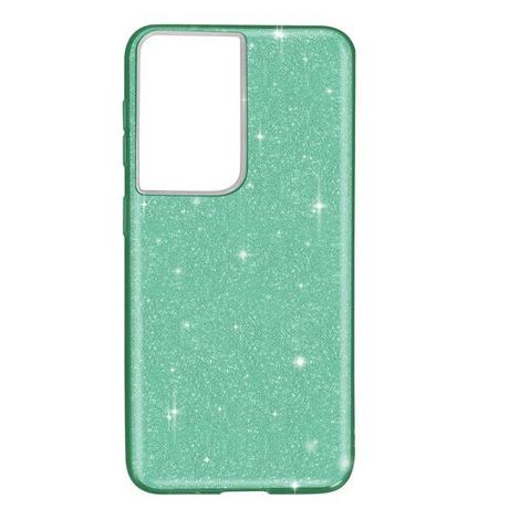 Avizar  Coque Samsung S21 Ultra Paillettes Vert 