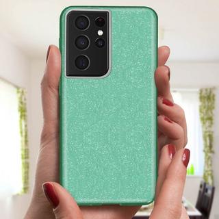 Avizar  Coque Samsung S21 Ultra Paillettes Vert 