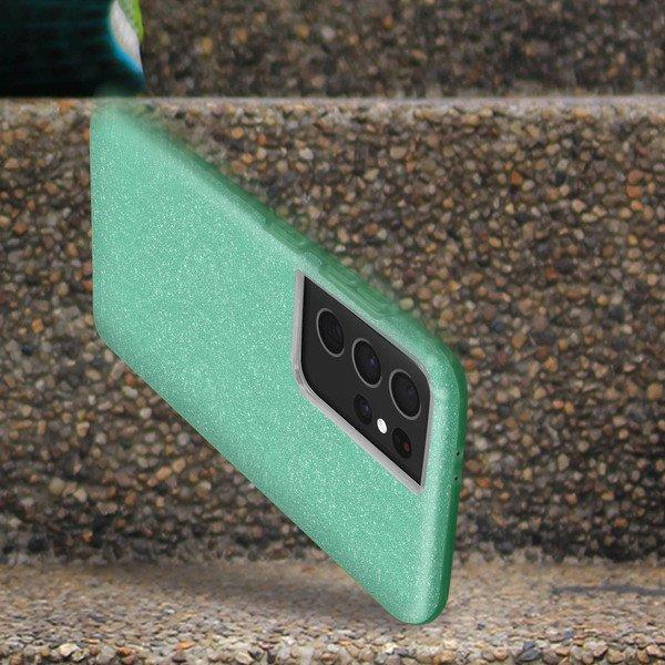 Avizar  Coque Samsung S21 Ultra Paillettes Vert 