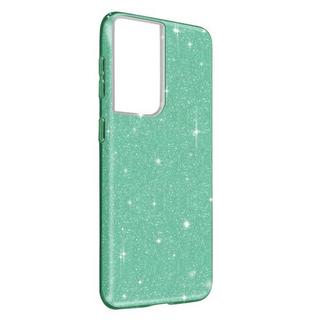 Avizar  Coque Samsung S21 Ultra Paillettes Vert 