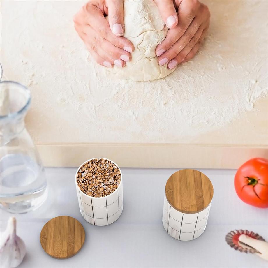 Intirilife Pot de stockage en céramique  