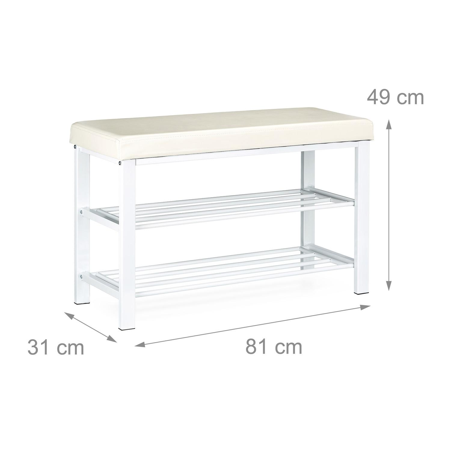 B2X Schuhbank mit gepolsterter Sitzfläche  