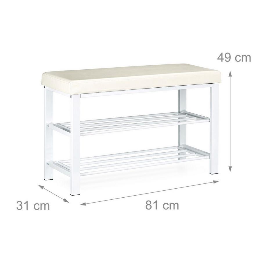 B2X Schuhbank mit gepolsterter Sitzfläche  