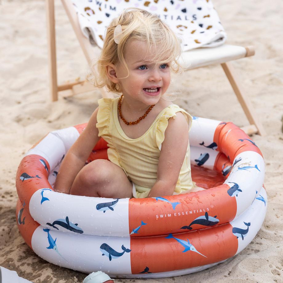 Swim Essentials  Piscine pour bébé rouge blanc Whale 