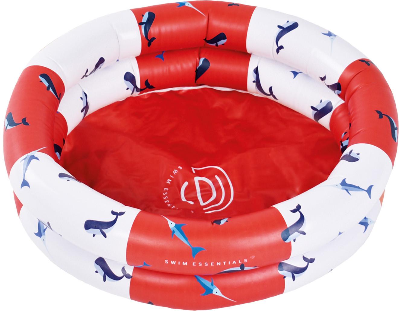 Swim Essentials  Baby Pool 60cm Red White Whale 